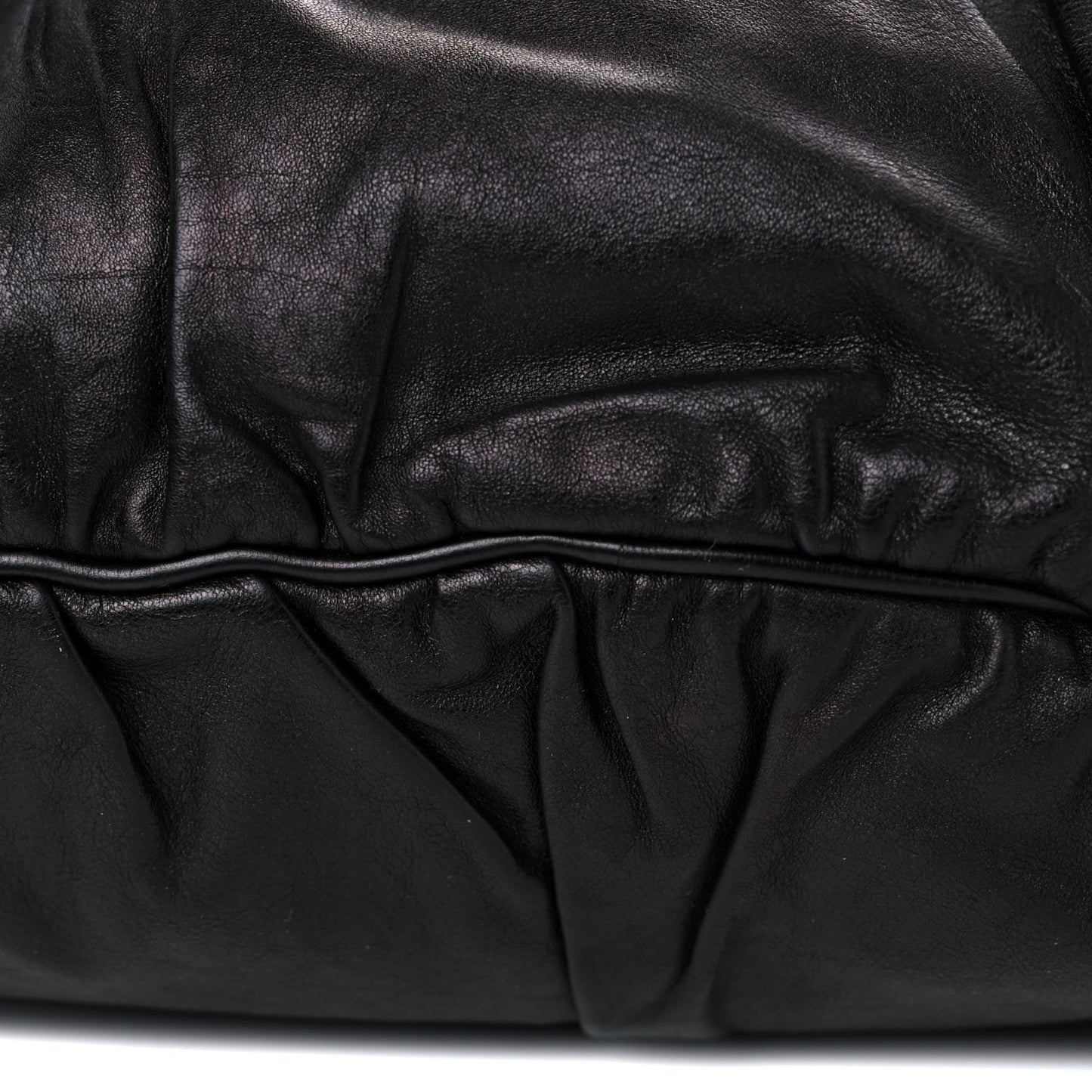 Calfskin Studded Large Irina Shoulder Bag Black