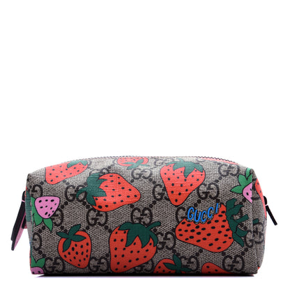 Gucci GG Supreme Monogram Strawberry Cosmetic Case 1 of 10