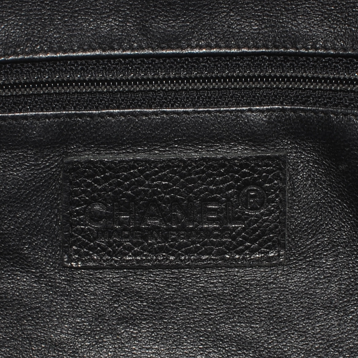 Caviar and Patent Leather Quilted XL Bowler Black