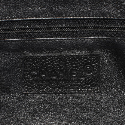 Chanel Caviar and Patent Leather Quilted XL Bowler Black 6 of 7