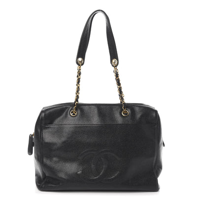 Chanel Caviar Large CC Shoulder Bag Black 1 of 10