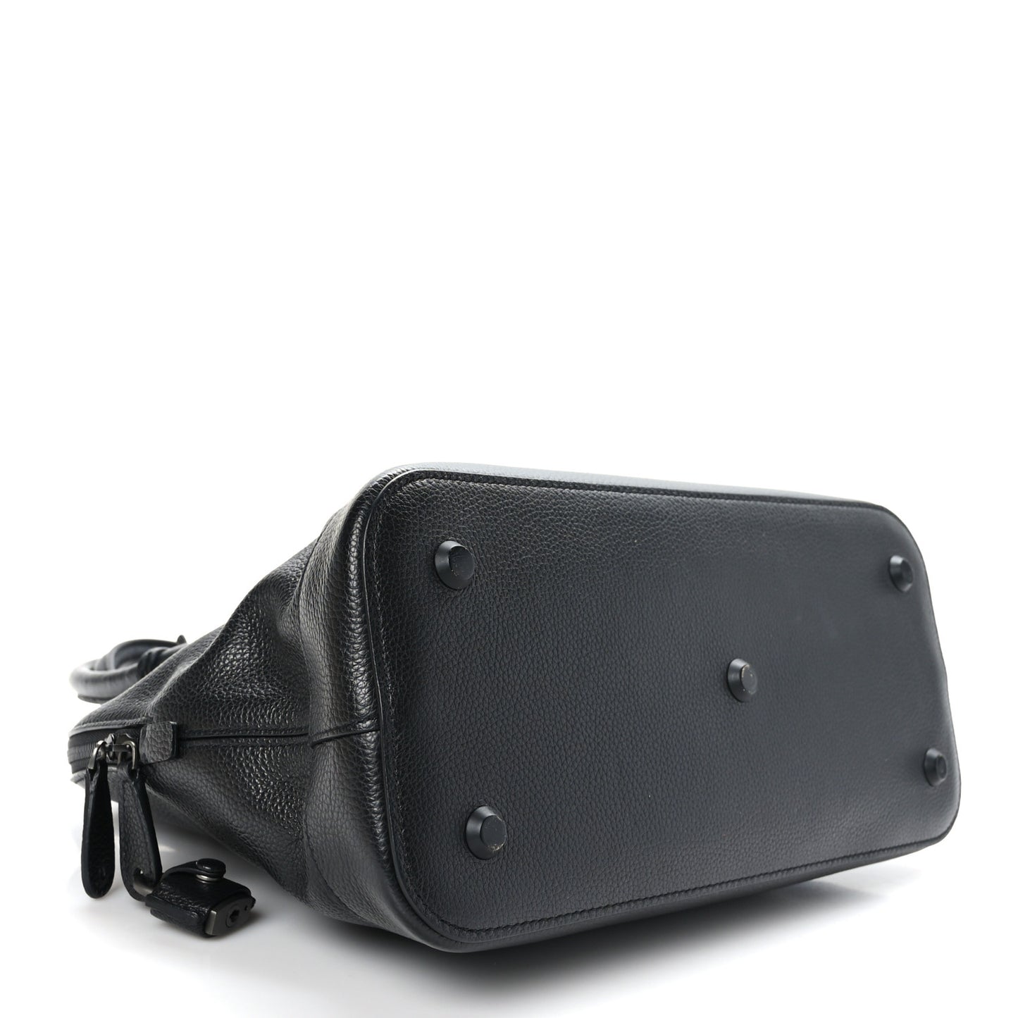 Supple Calfskin Ville Top Handle Bag Black