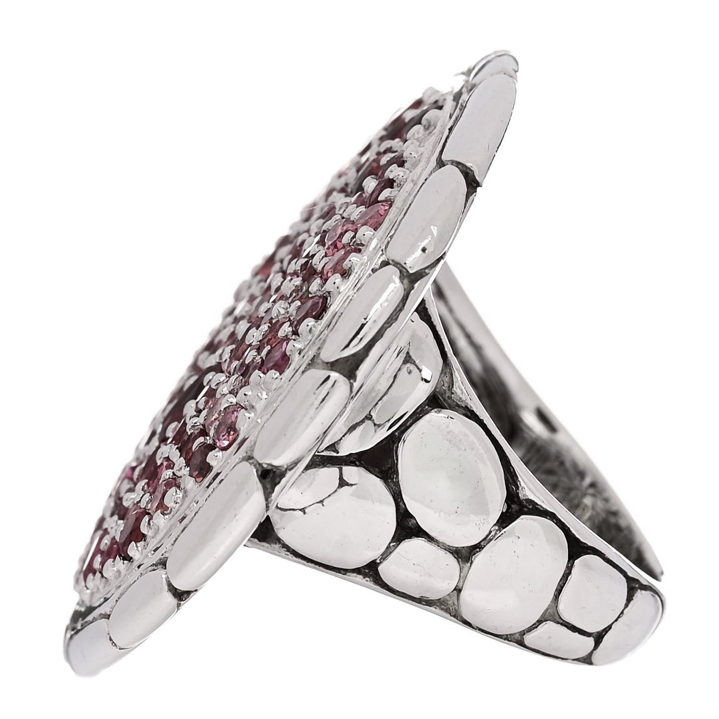 Sterling Silver Garnet Kali Lava Ring 54 7