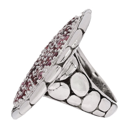 John Hardy Sterling Silver Garnet Kali Lava Ring 54 7 4 of 6