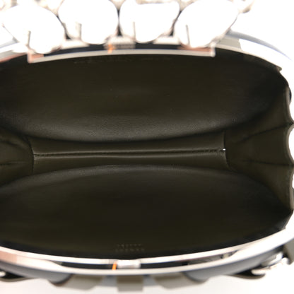 Alexander McQueen Nappa Harness Skull Knuckle Oval Box Clutch Black 5 of 13
