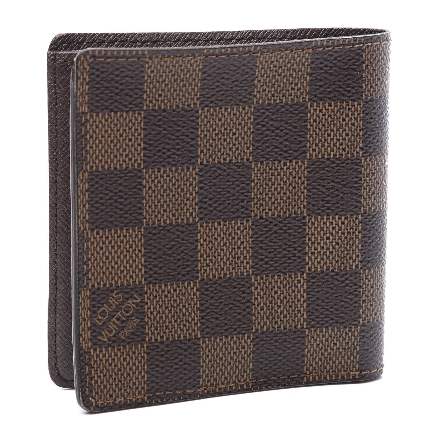 Louis Vuitton Damier Ebene Billfold Wallet 6 Credit Card Slots 2 of 10