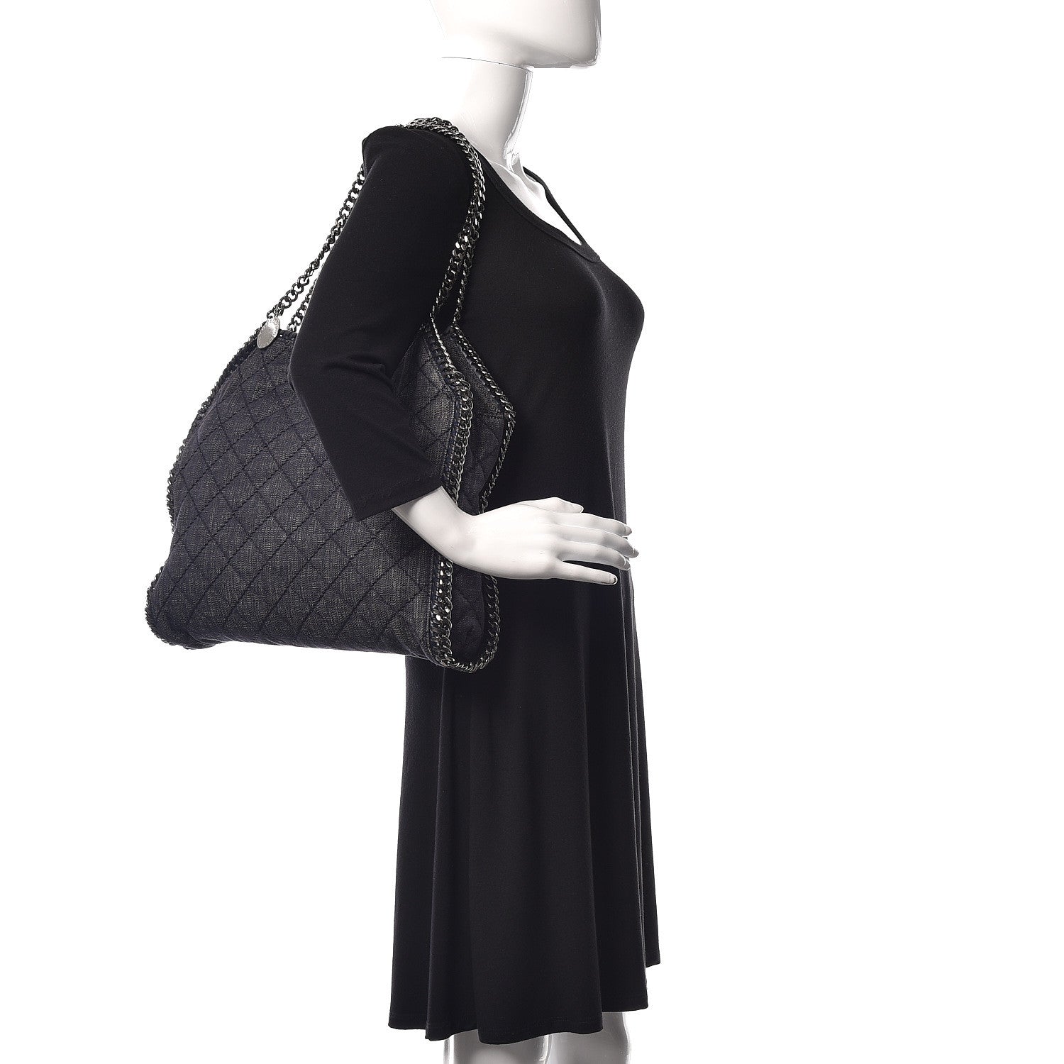 Stella McCartney Denim Quilted Small Falabella Tote 2 of 14
