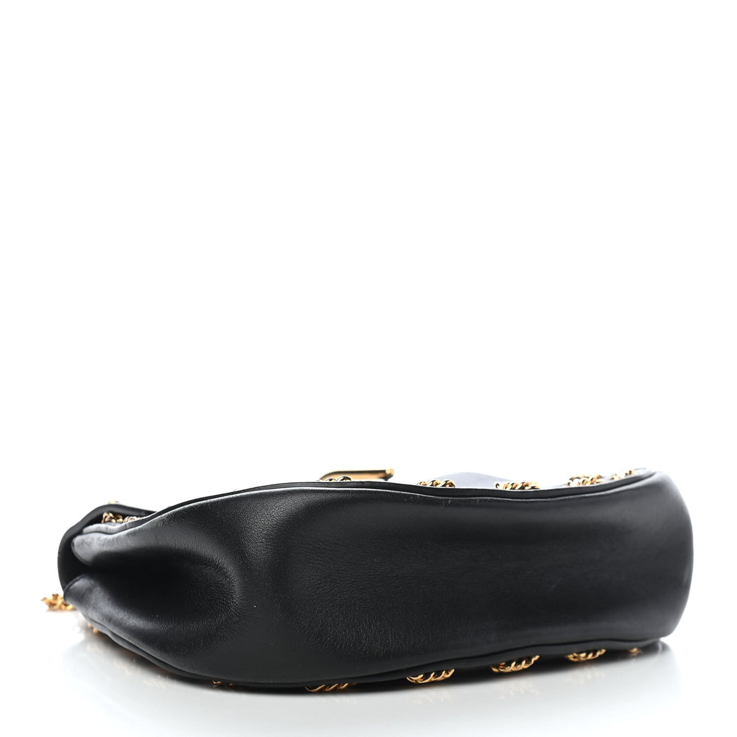 Calfskin Mini Drew Chain Shoulder Bag Black