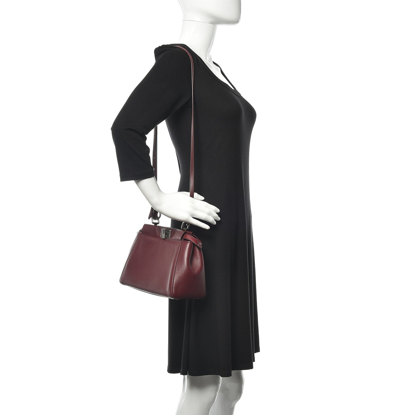 Nappa Mini Peekaboo Iconic Satchel Bordeaux