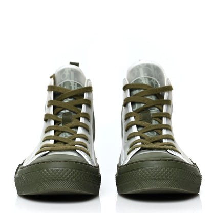 Christian Dior Technical Canvas Oblique Mens B23 High Top Sneakers 42 Olive 2 of 7