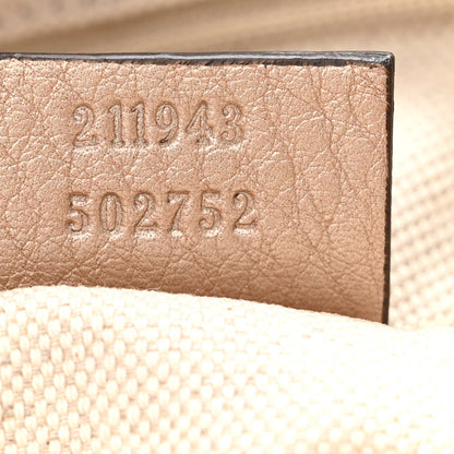 Gucci Metallic Cellarius Calfskin Large Sukey Tote Winter Rose 7 of 12