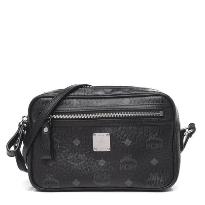 MCM Visetos Small Heritage Line Camera Crossbody Bag Black 1 of 9