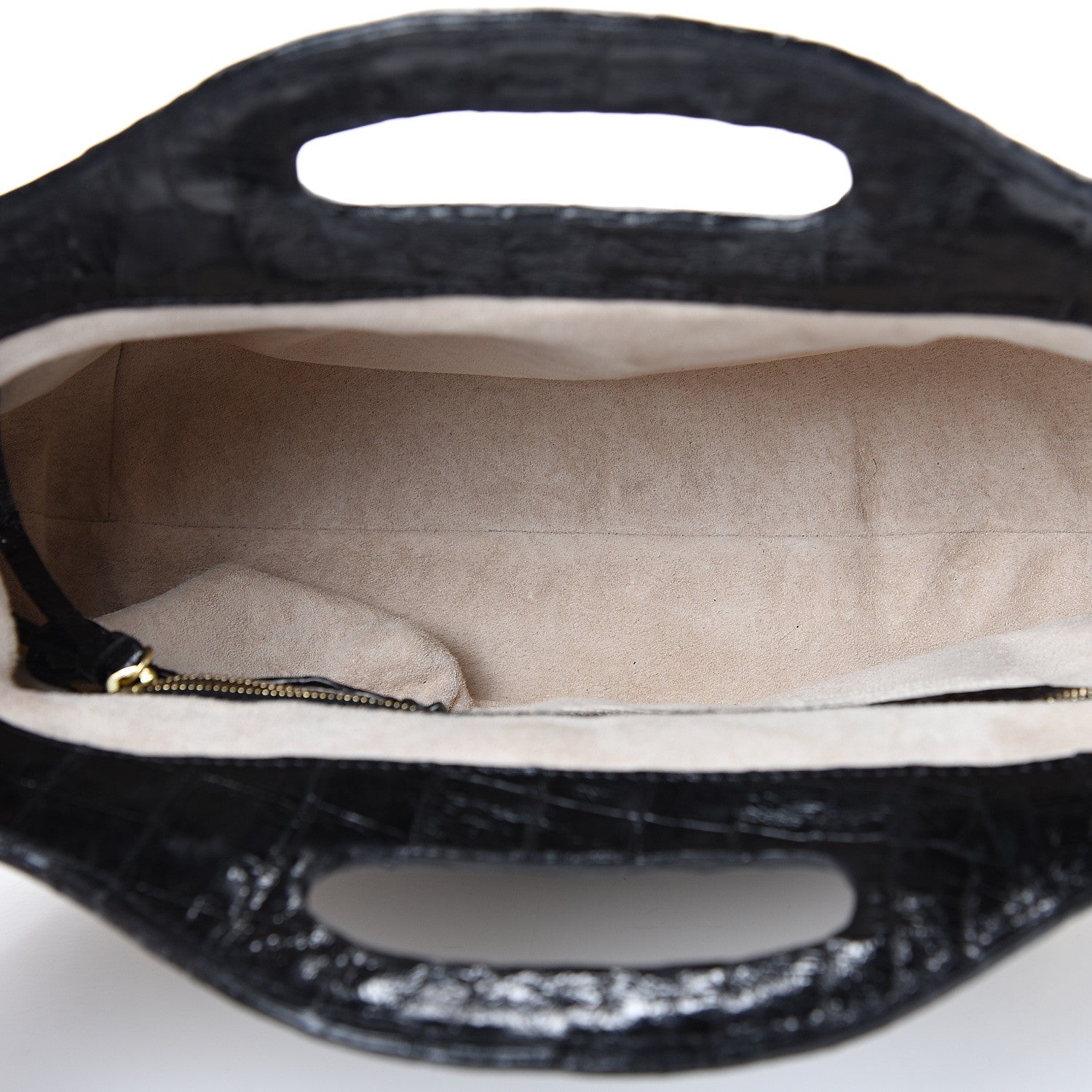 Nancy Gonzalez Lizard Crocodile Clutch Beige Black 4 of 7