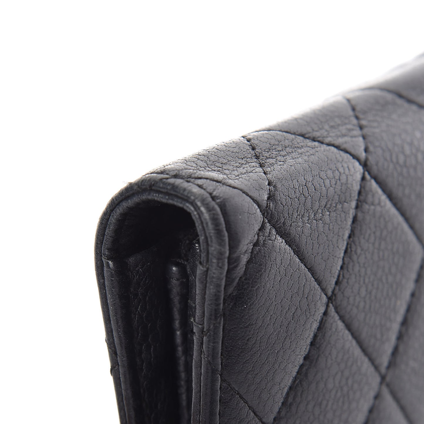 Caviar Quilted Reissue Yen Wallet Navy