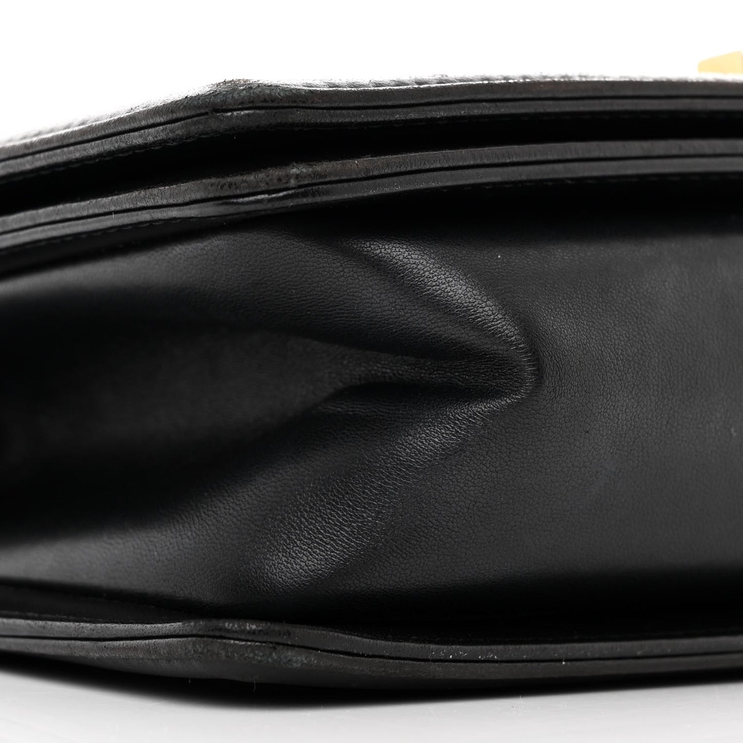 Lambskin Quilted Medium Boy Flap Black