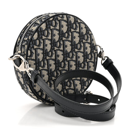 Christian Dior Oblique Jacquard Baby Ball Cross Body Bag Blue 3 of 11