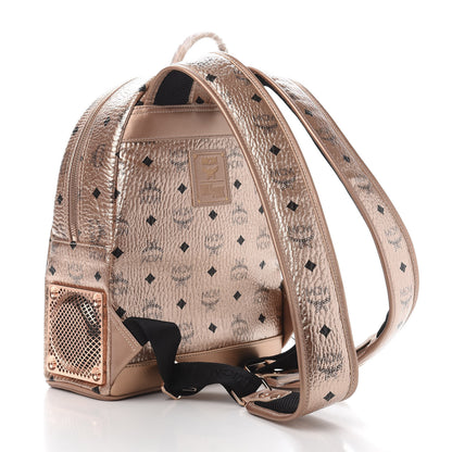 MCM Metallic X Wizpak Visetos Studded Sound System Speaker Backpack Champagne Gold 3 of 14