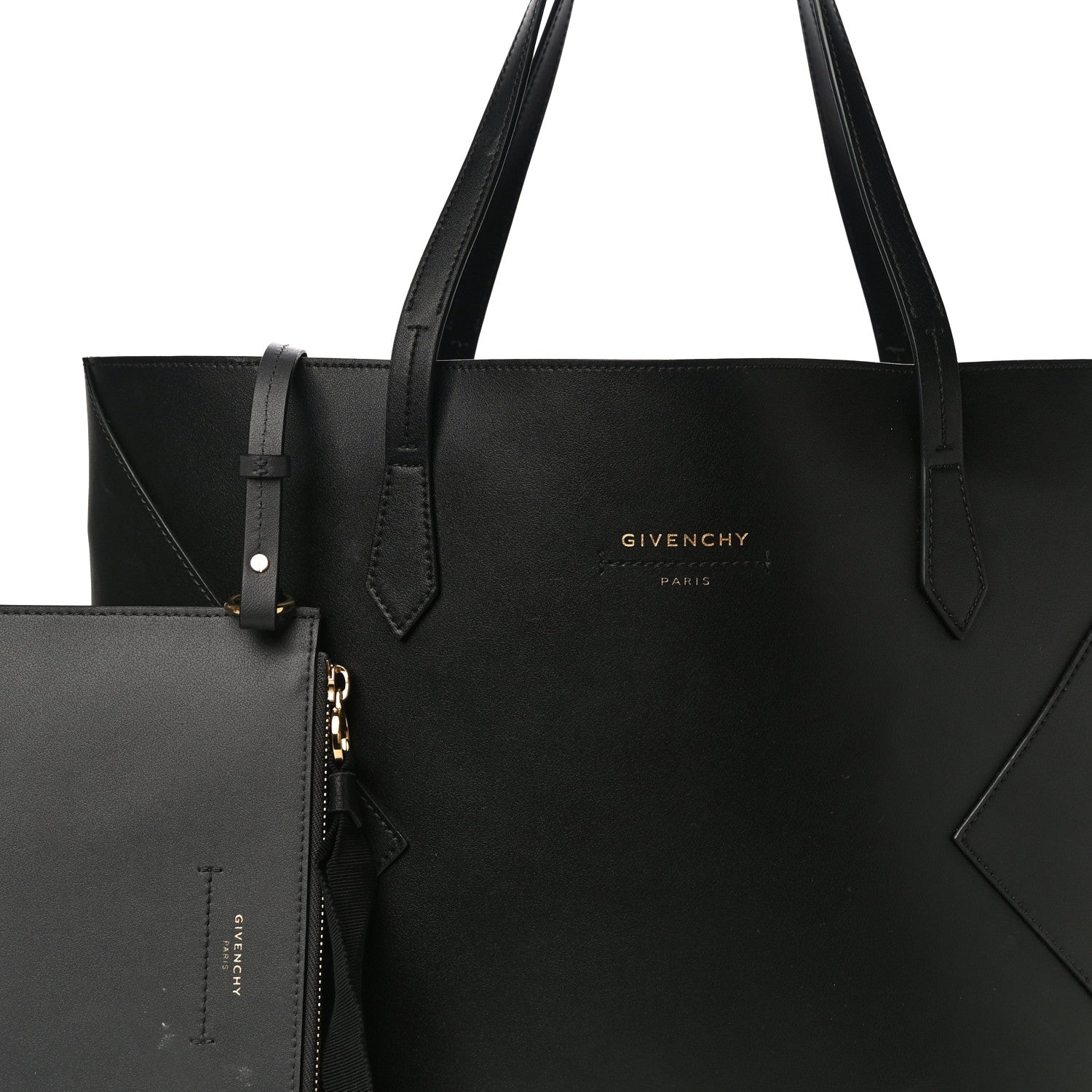 Givenchy Smooth Calfskin Wing Shopper Tote Black Red 7 of 11