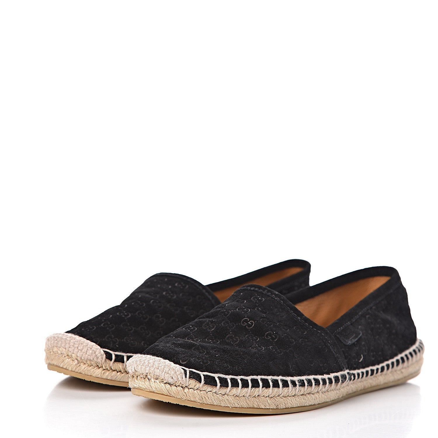 Gucci Suede Microguccissima Espadrilles 38.5 Black 3 of 14