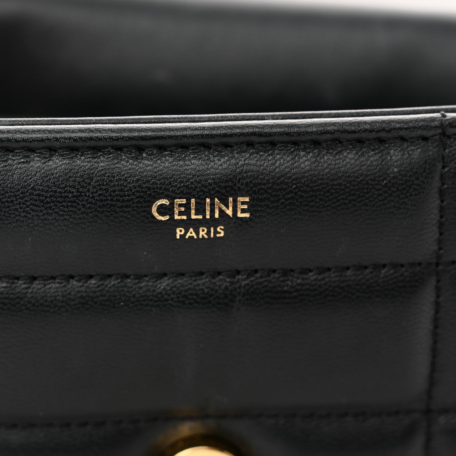 Celine Goatskin Matelasse Chain Shoulder Bag Black 6 of 17