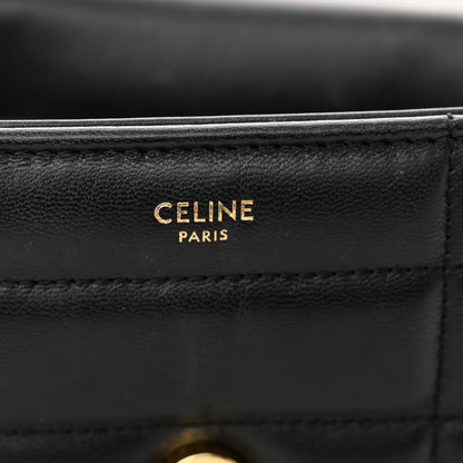 Celine Goatskin Matelasse Chain Shoulder Bag Black 6 of 17