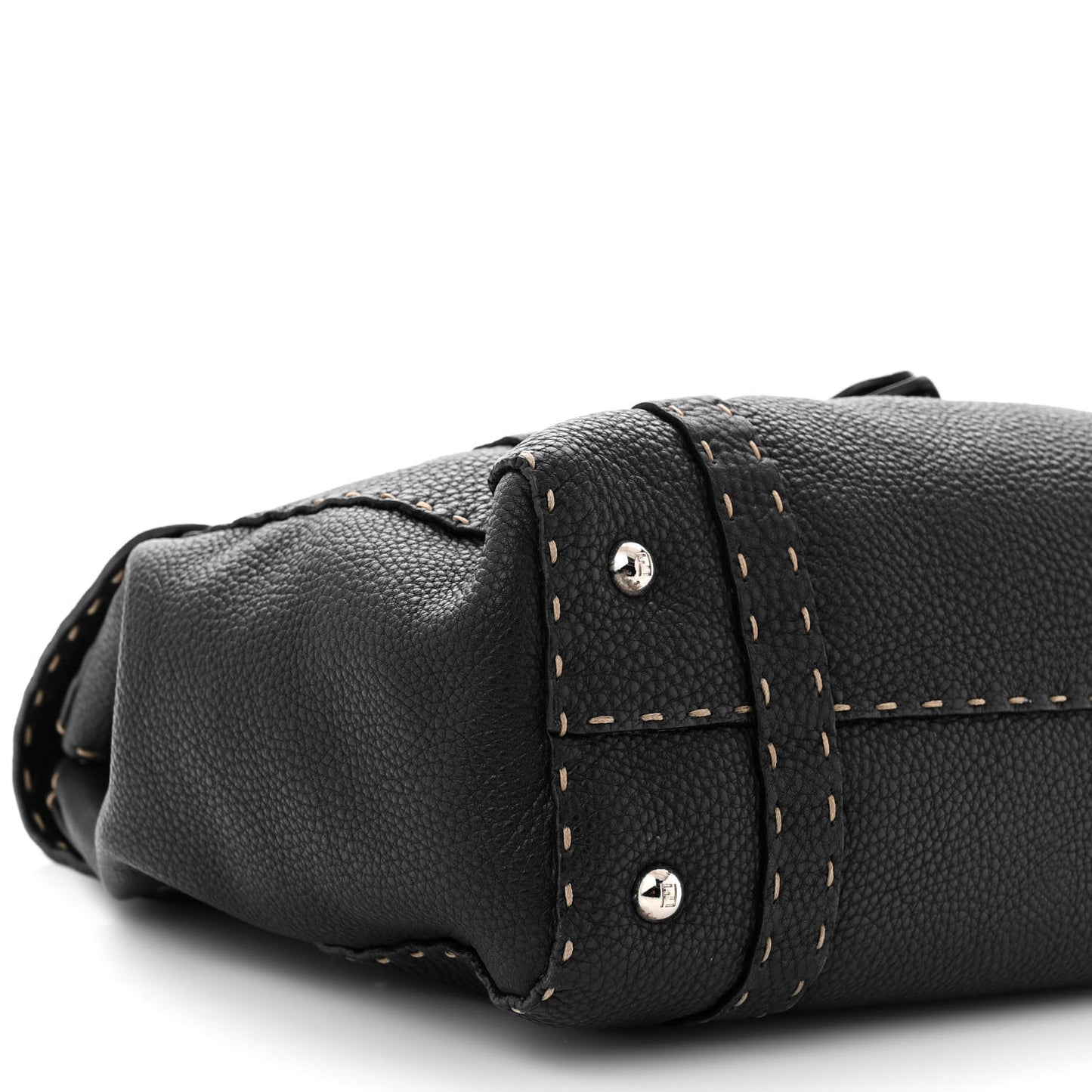 Cuoio Romano Selleria Medium Linda Satchel Black