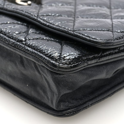 Chanel Patent Goatskin Quilted Paris Dallas Wallet On Chain WOC Black 10 of 10