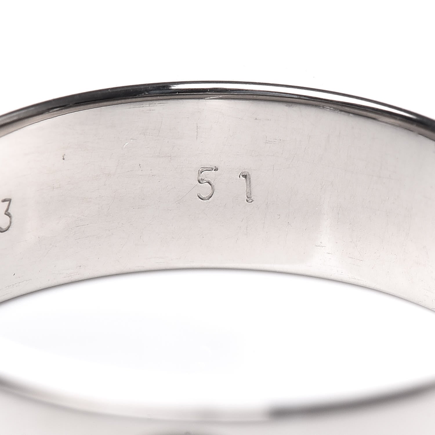 Cartier 18K White Gold 5.5mm LOVE Ring 51 5.75 7 of 7