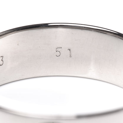 Cartier 18K White Gold 5.5mm LOVE Ring 51 5.75 7 of 7