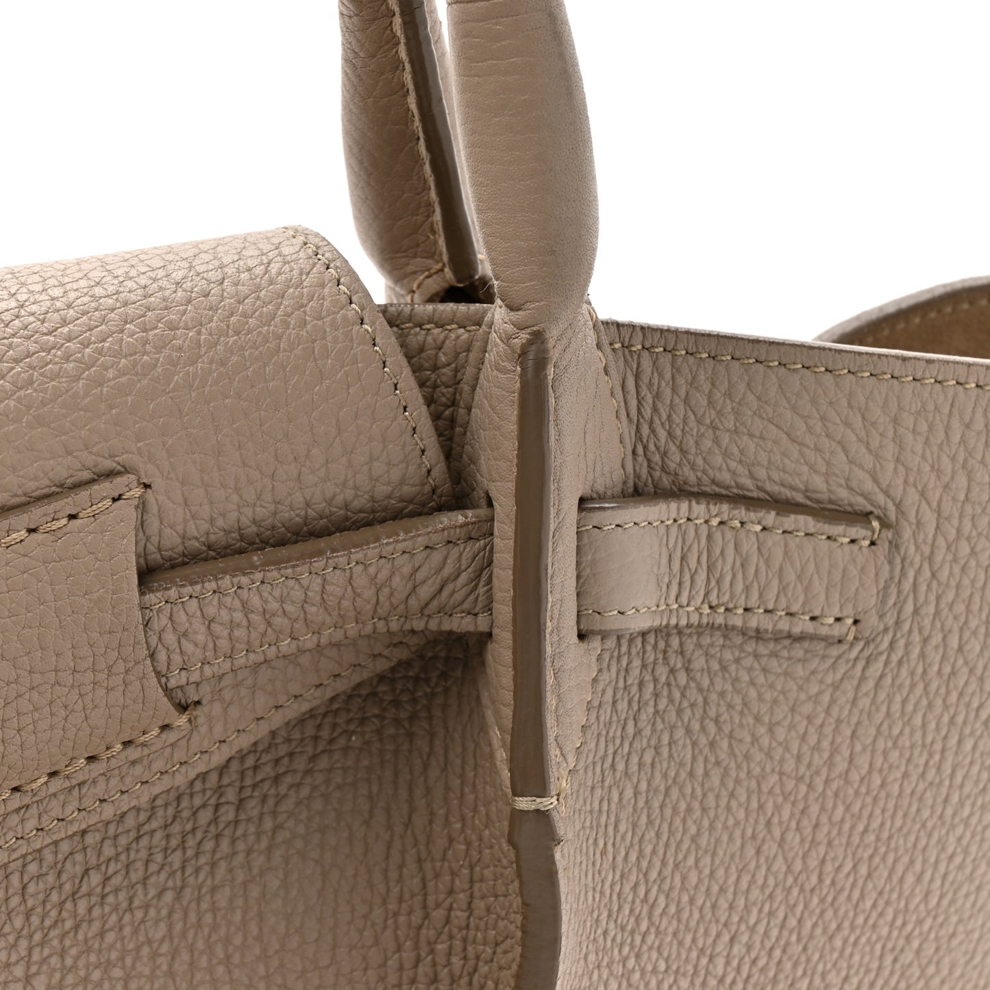 Supple Grained Calfskin Small Big Bag Light Taupe