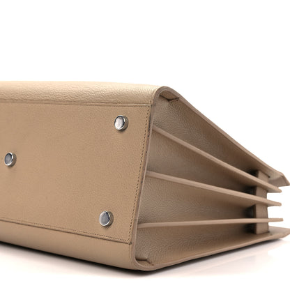 Saint Laurent Grained Calfskin Small Sac De Jour Taupe 9 of 11