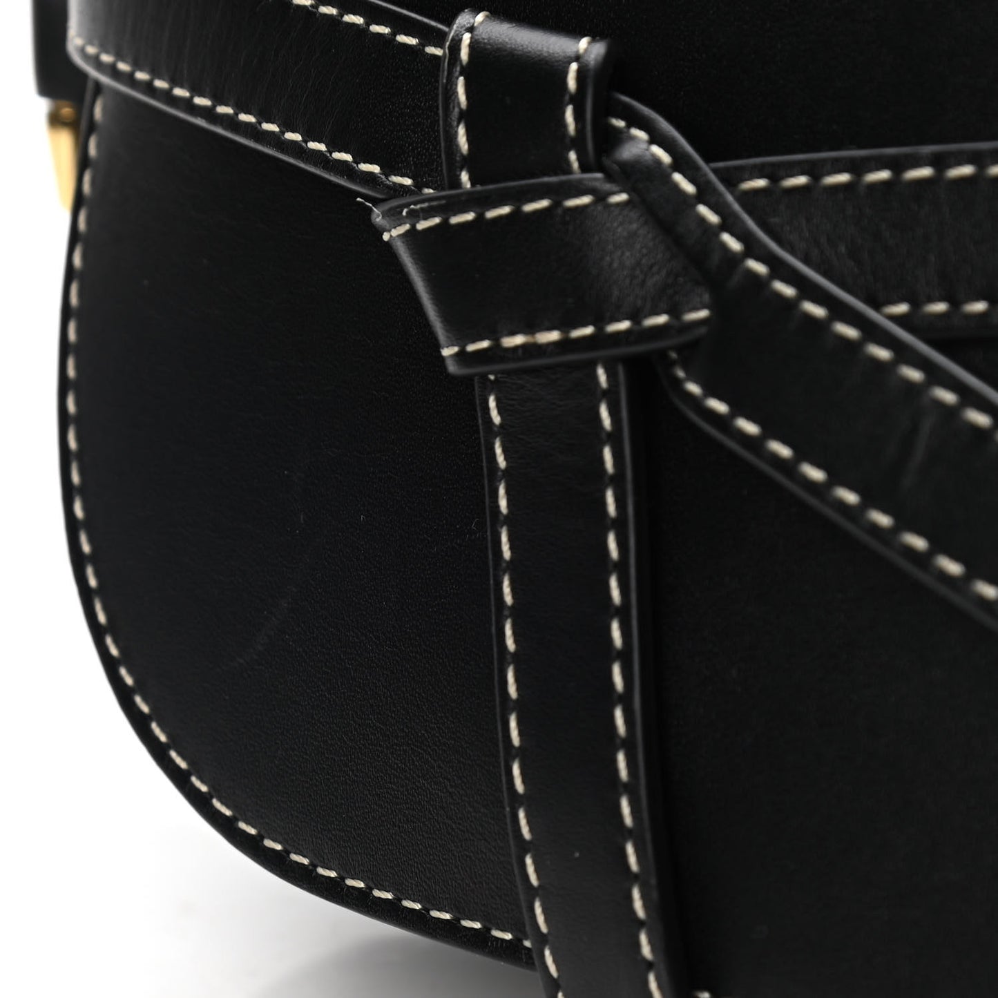 Calfskin Mini Gate Belt Bag Black