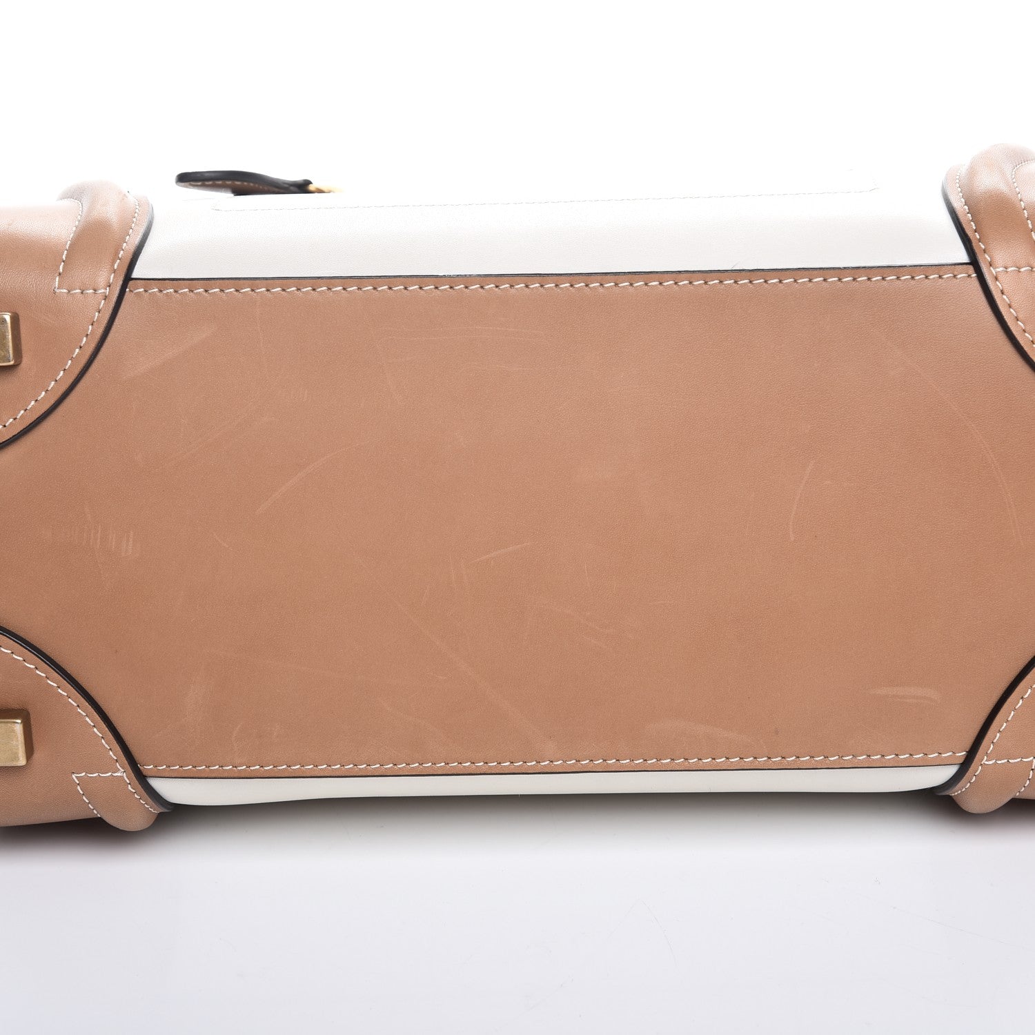 Celine Suede Calfskin Suede Micro Tri-Color Luggage Nude 13 of 13