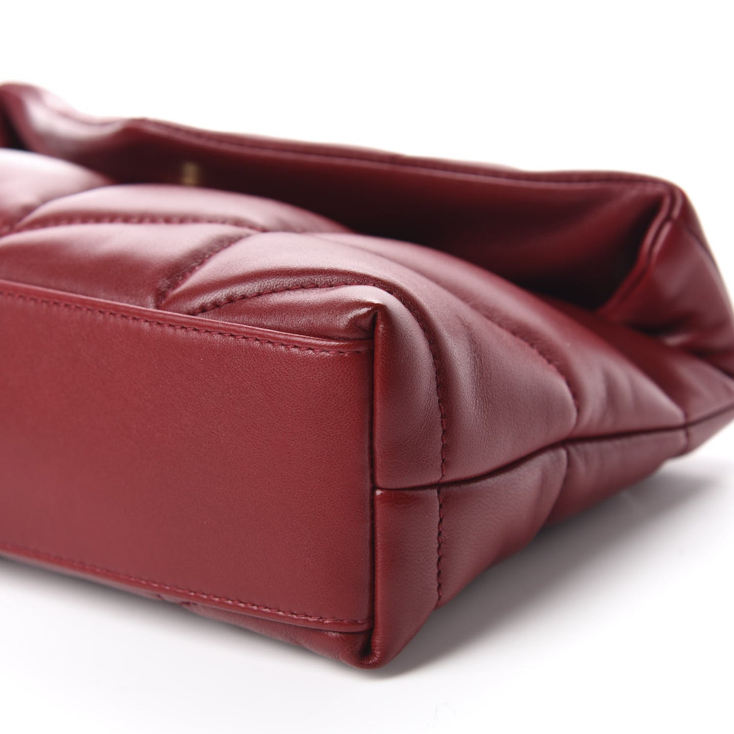 Lambskin Quilted Toy Loulou Puffer Monogram Chain Satchel Red