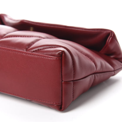 Saint Laurent Lambskin Quilted Toy Loulou Puffer Monogram Chain Satchel Red 7 of 12