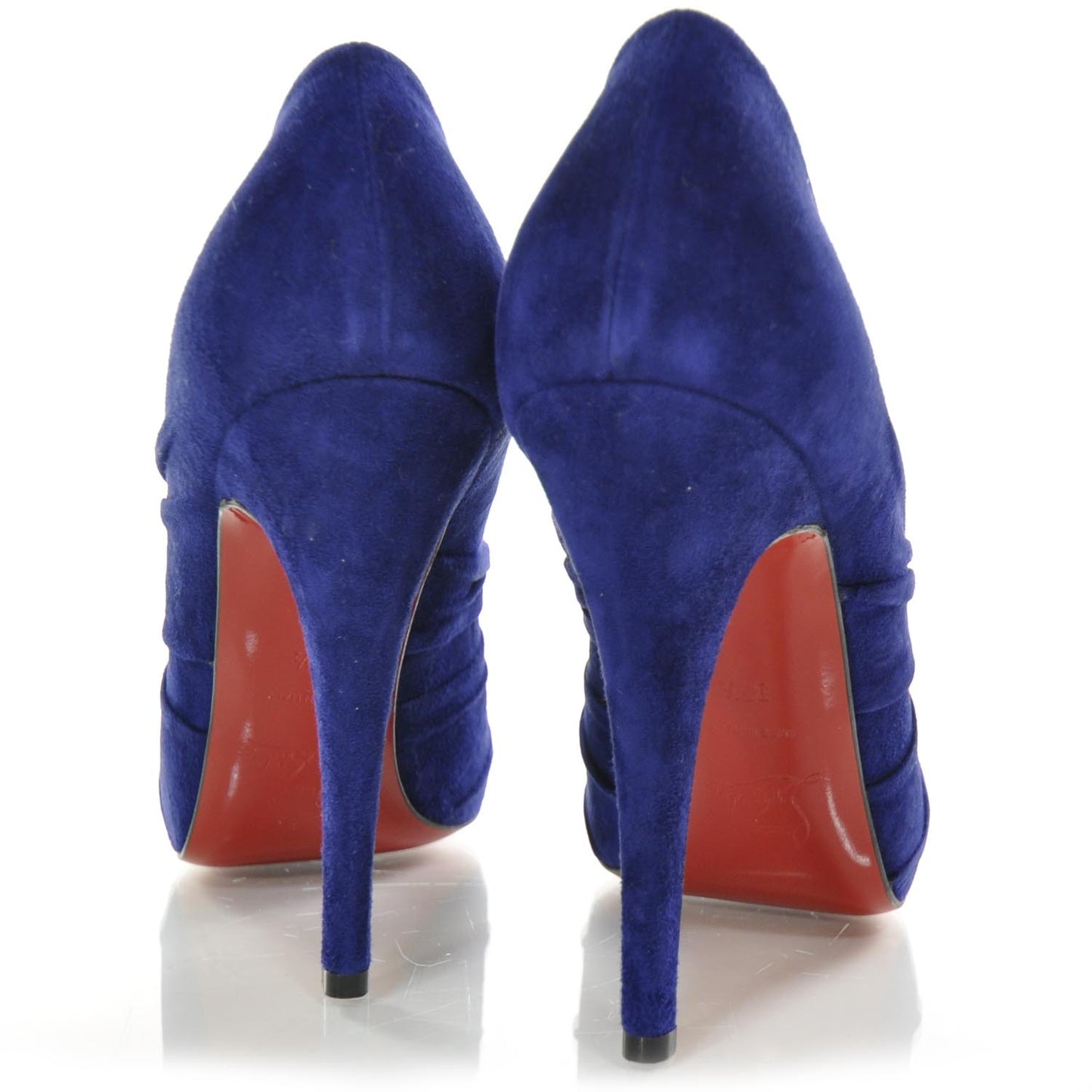 Suede Twist Front Manchon 120 Booties 37.5 Indigo