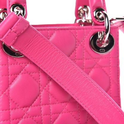 Christian Dior Lambskin Cannage Nano Lady Dior Fuchsia 8 of 11