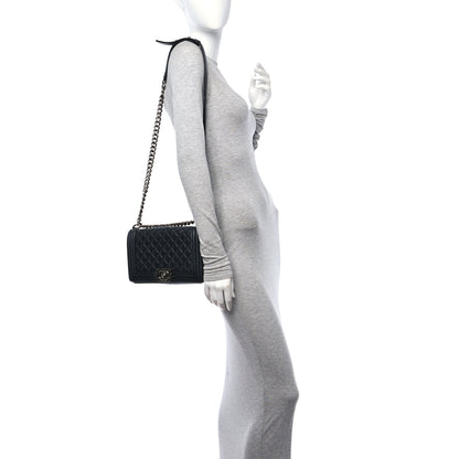 Chanel Lambskin Quilted Medium Boy Flap Black 2 of 11