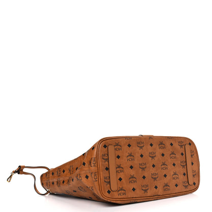 MCM Visetos Medium Liz Reversible Shopper Tote Cognac 5 of 8
