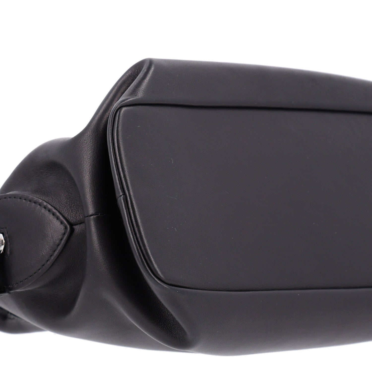 The Row Polished Saddle Calfskin Agnes Bag Black 8 of 9