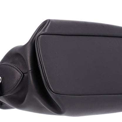 The Row Polished Saddle Calfskin Agnes Bag Black 8 of 9