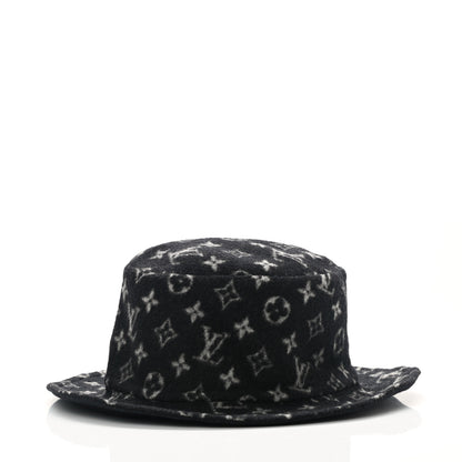 Louis Vuitton Wool Monogram Match Bucket Hat S Black White 4 of 8