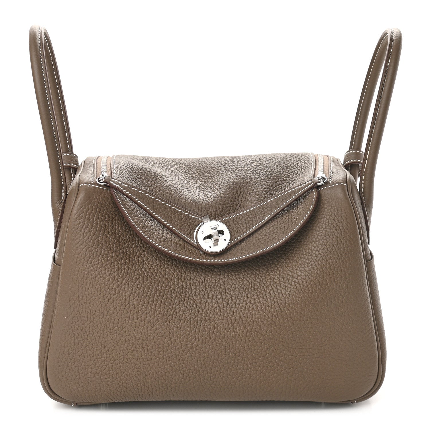 Hermes Taurillon Clemence Lindy 26 Etoupe 1 of 8