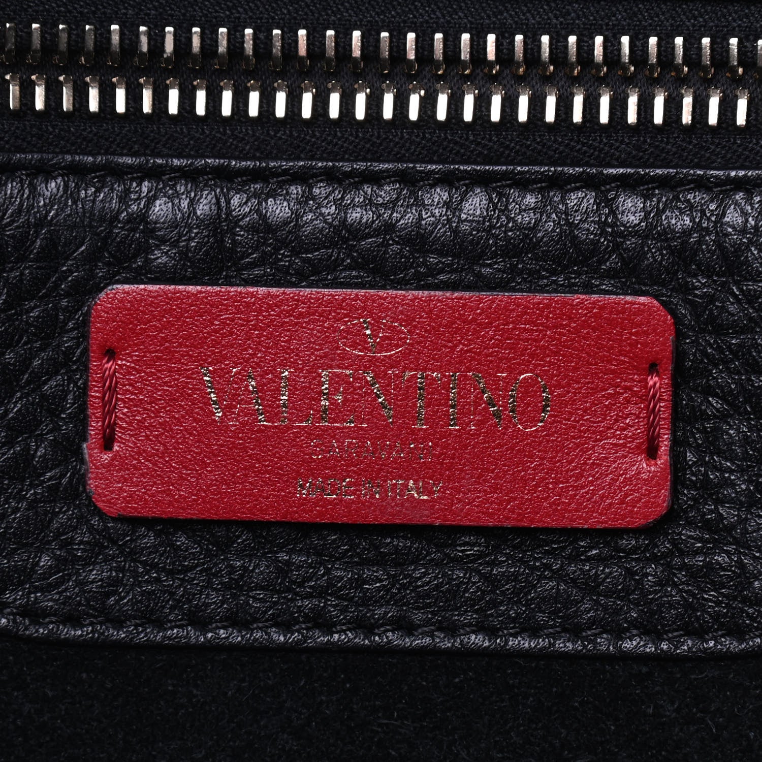 Valentino Garavani Grained Calfskin Rockstud Shoulder Tote Black 9 of 12