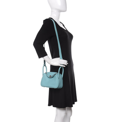 Hermes Swift Mini Lindy 20 Bleu Atoll 2 of 11
