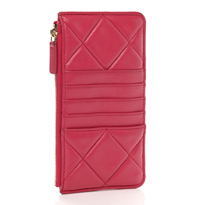 Chanel Shiny Goatskin Quilted Chanel 19 Phone and Card Holder Red 3 of 7