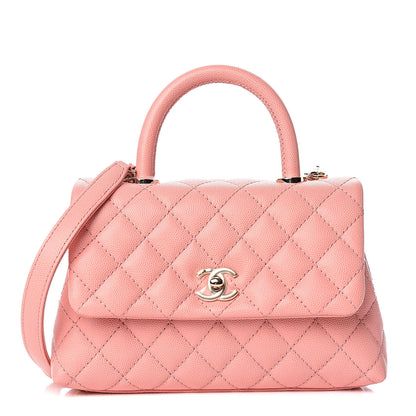 Chanel Caviar Quilted Mini Coco Handle Flap Pink 1 of 10