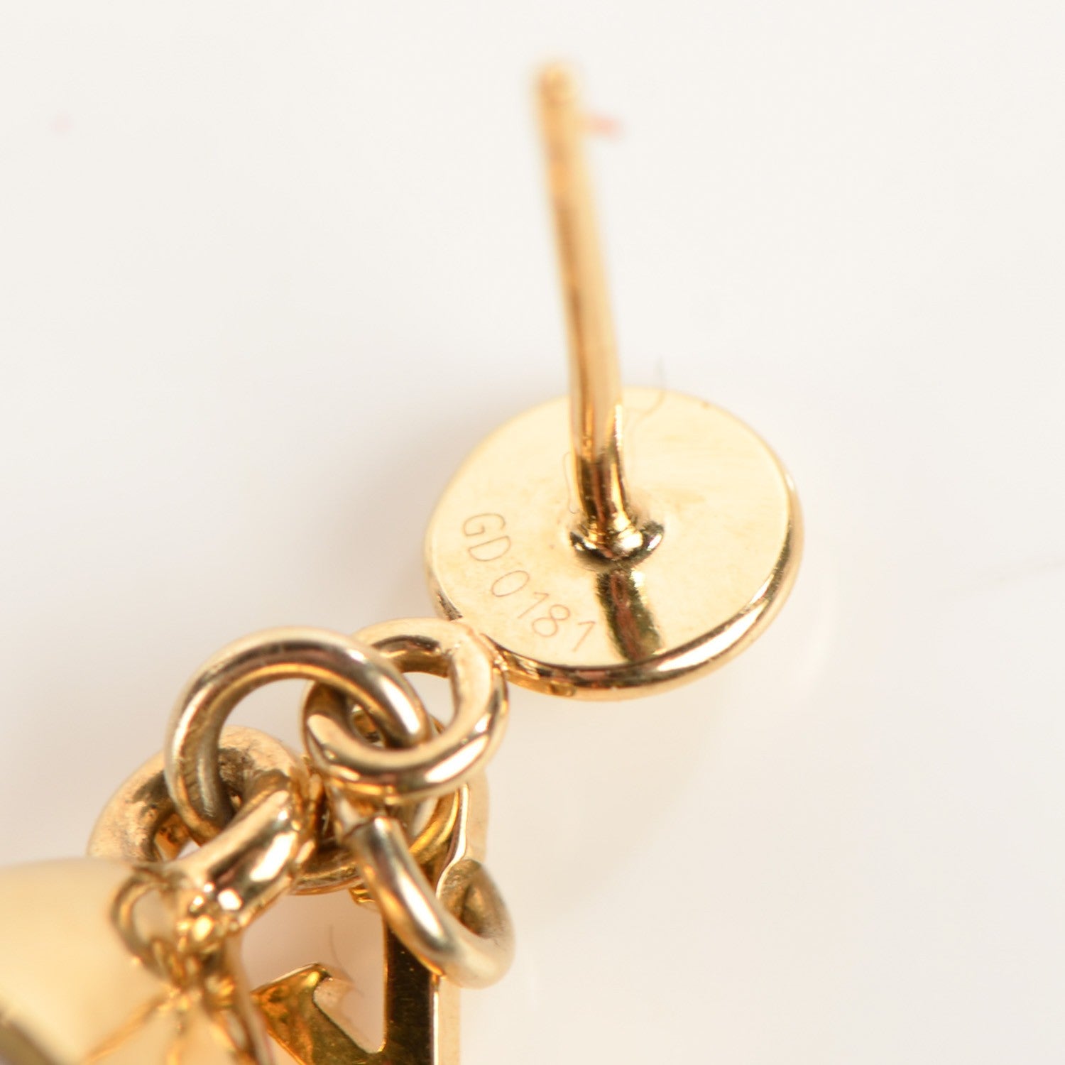 Louis Vuitton Damier Perle Drop Earrings Grey 6 of 6