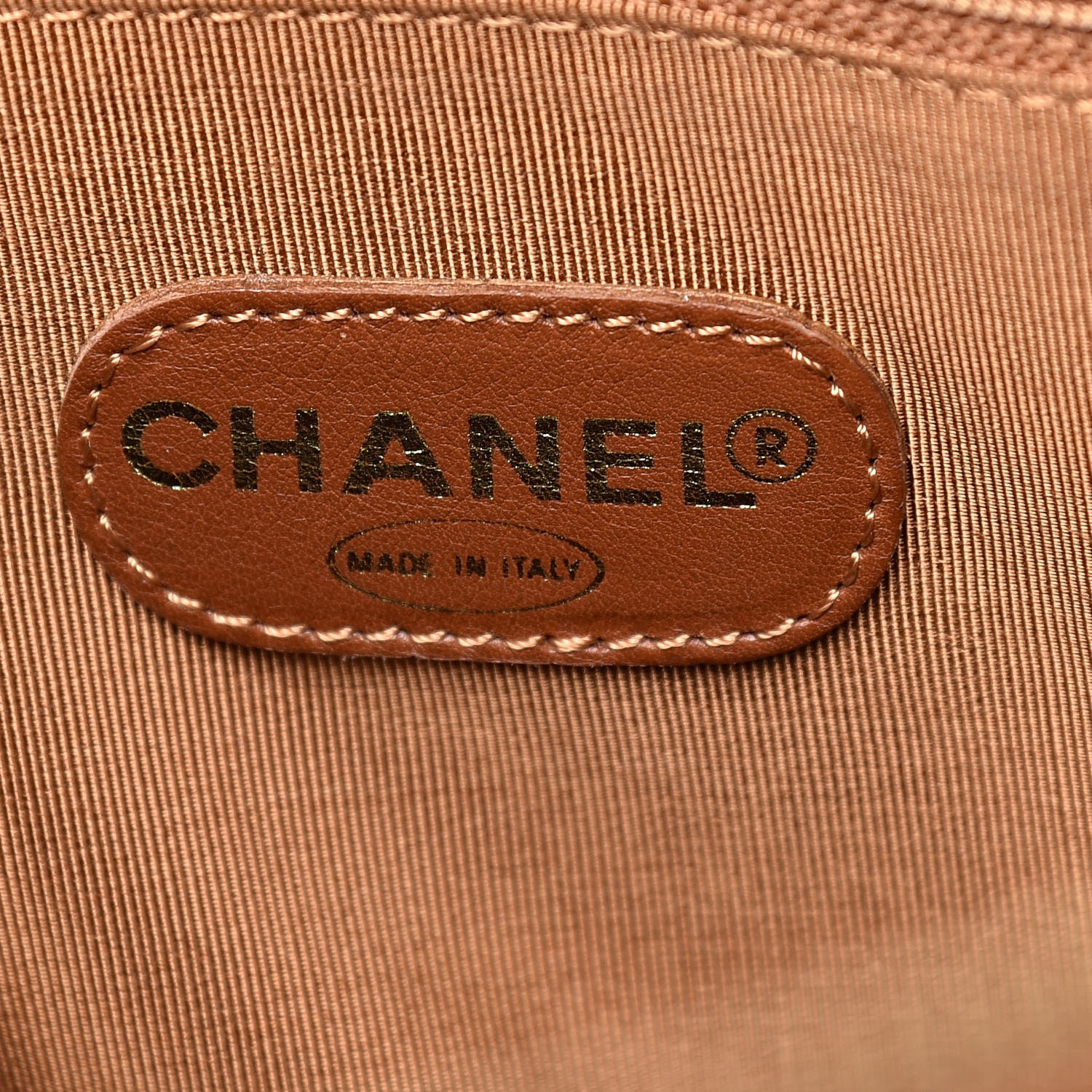 Chanel Caviar Large CC Shoulder Bag Light Brown 7 of 17