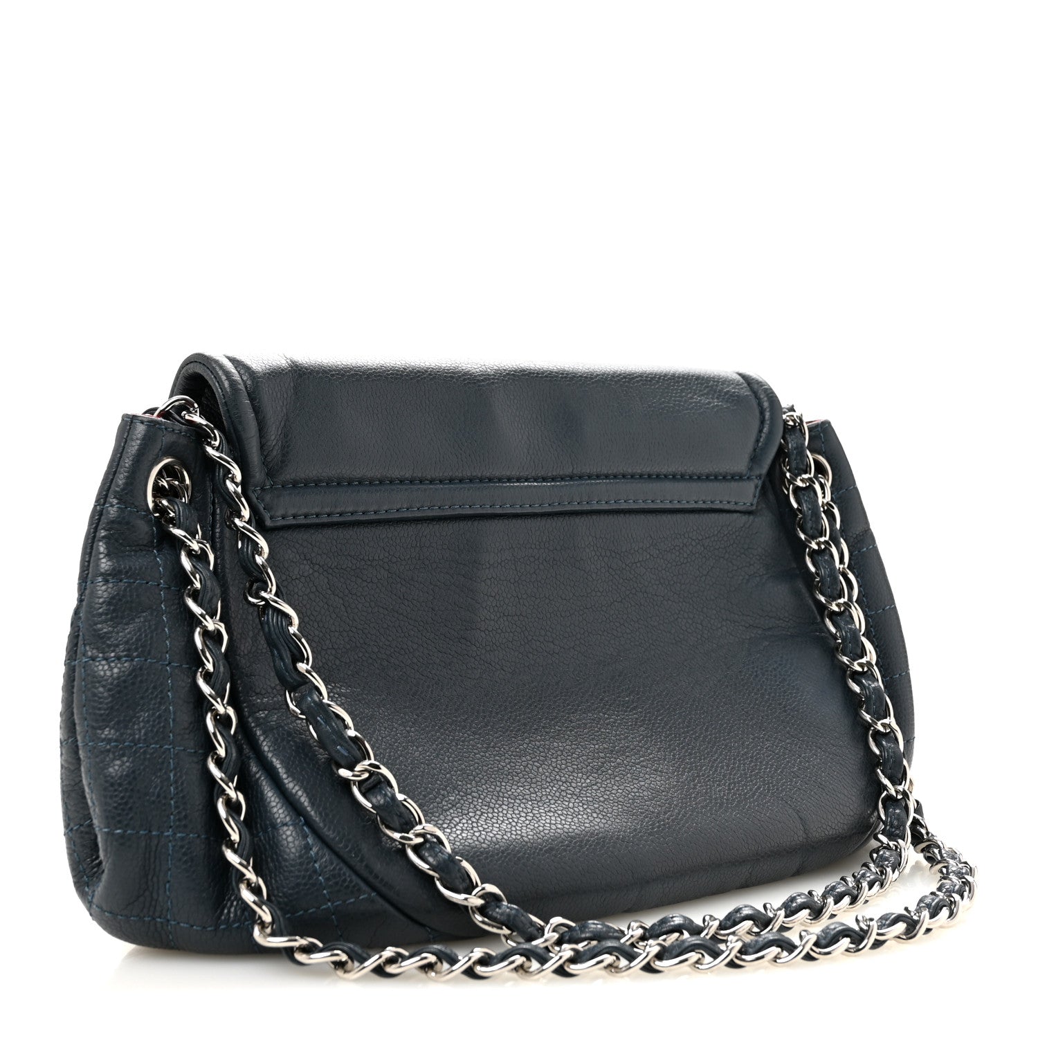 Chanel Caviar Large Half Moon Flap Navy 3 of 12